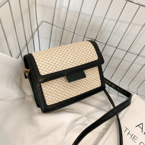 Flet tasker I læder - Beige, 19x6x14cm