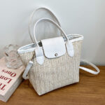 Flettaske strandtaske - Blanc, 18x10x20cm