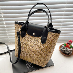 Flettaske strandtaske - Noir, 18x10x20cm