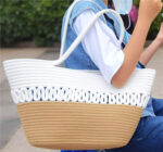 Flettet tasker med flad bund