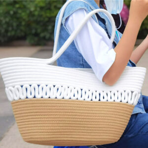 Flettet tasker med flad bund