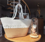 Flettet tasker med flad bund