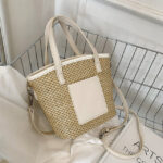 Hæklet strandtaske - Blanc