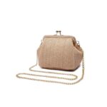 Mini strandtaske - Beige, 18cmx13cmx5cm