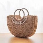 Rund flettet taske - Classique