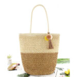 Strandtaske med lynlås - Brun